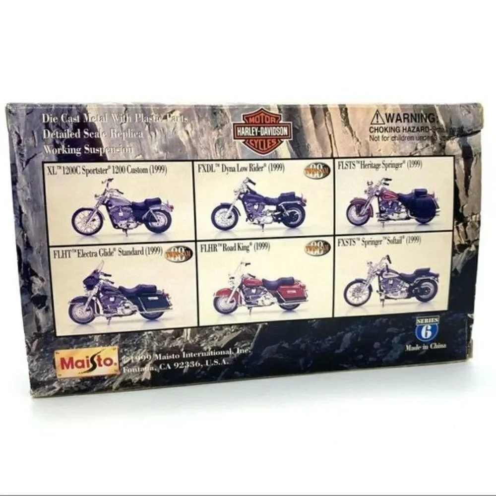 Maisto 1999 Harley Davidson FXSTS Springer Softail Motorcycle Die Cast Series 6